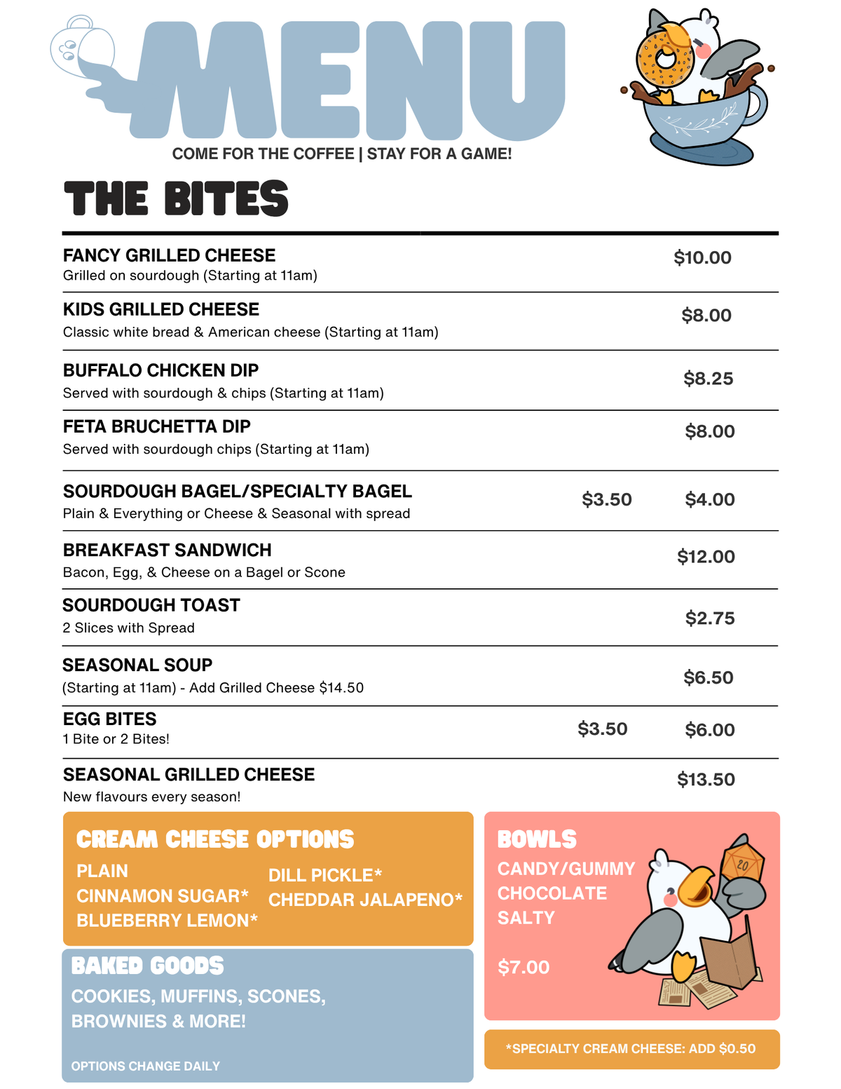 Menu page 3