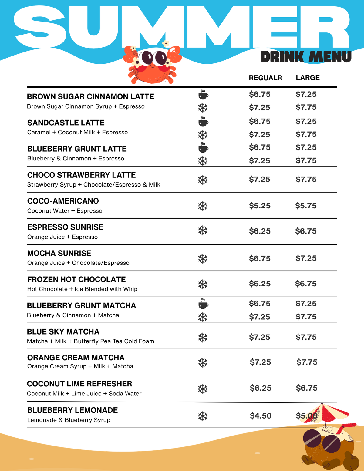 Menu page 4